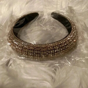 The Sparkly  Rhinestone Headband Padded Wide Bling Crystals